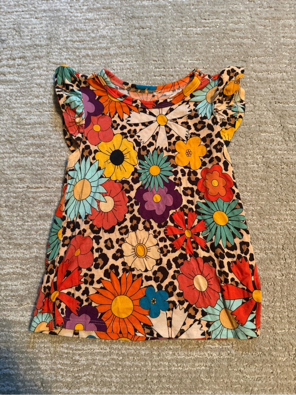 Posh peanut bamboo moonbeam print top